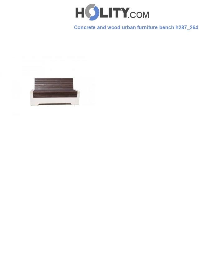 Concrete and wood urban furniture bench h287_264