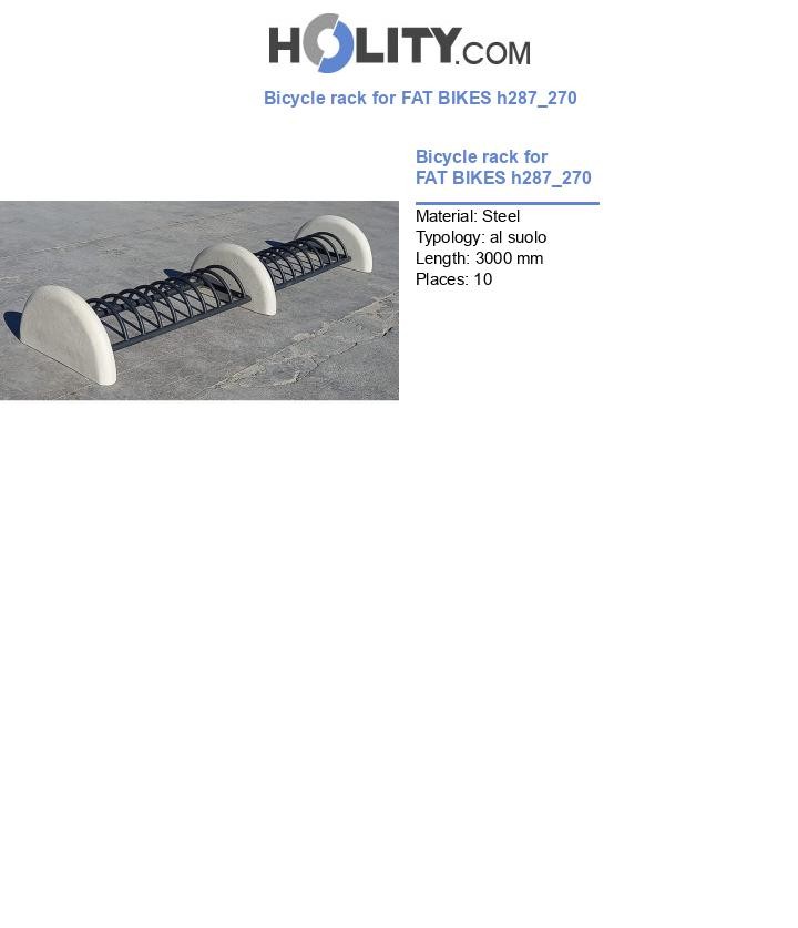 Bicycle rack for FAT BIKES h287_270
