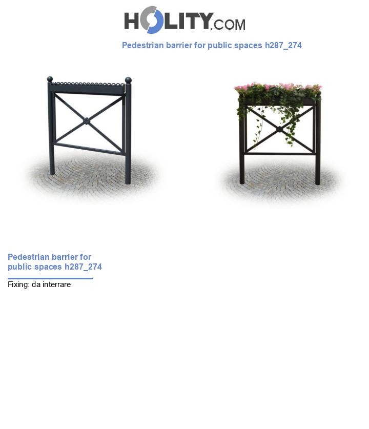 Pedestrian barrier for public spaces h287_274