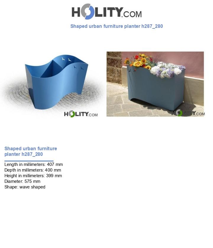 Shaped urban furniture planter h287_280