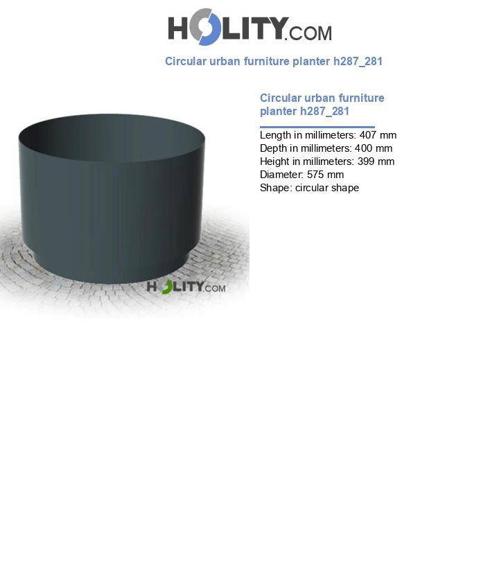 Circular urban furniture planter h287_281