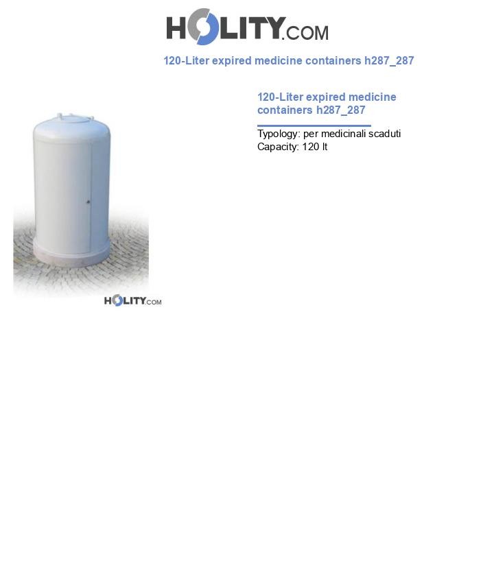 120-Liter expired medicine containers h287_287