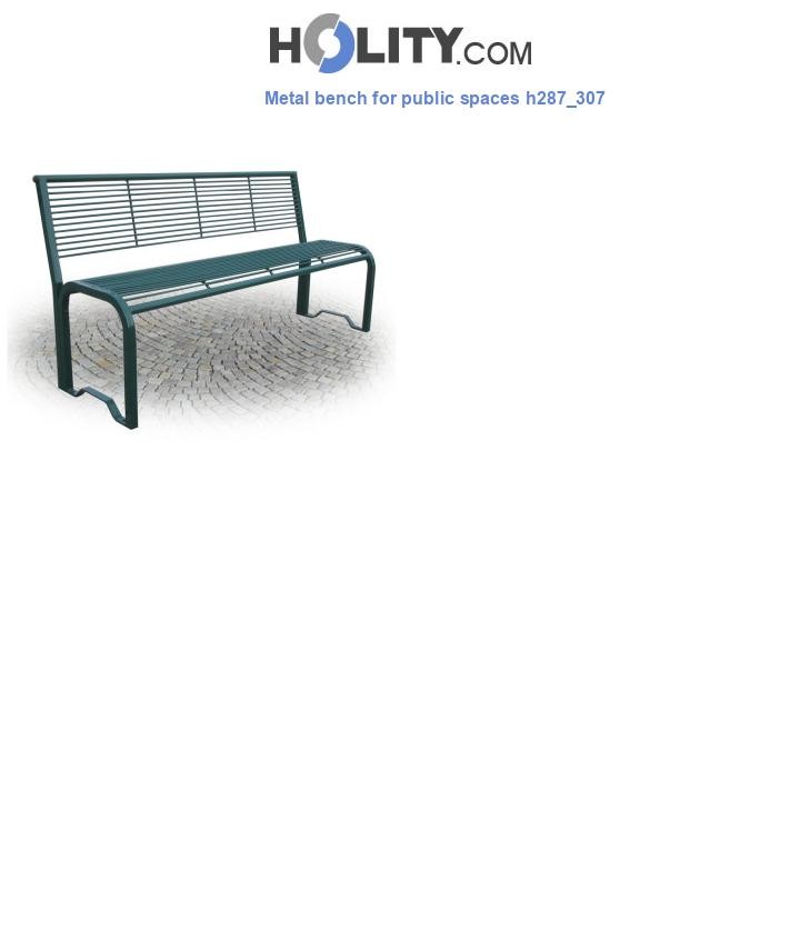 Metal bench for public spaces h287_307