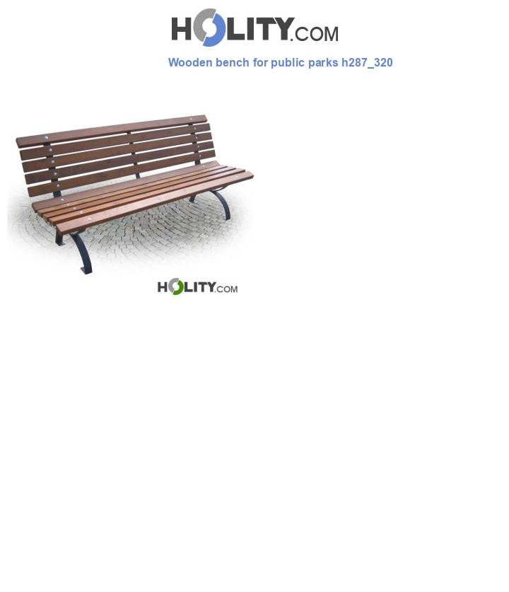 Wooden bench for public parks h287_320