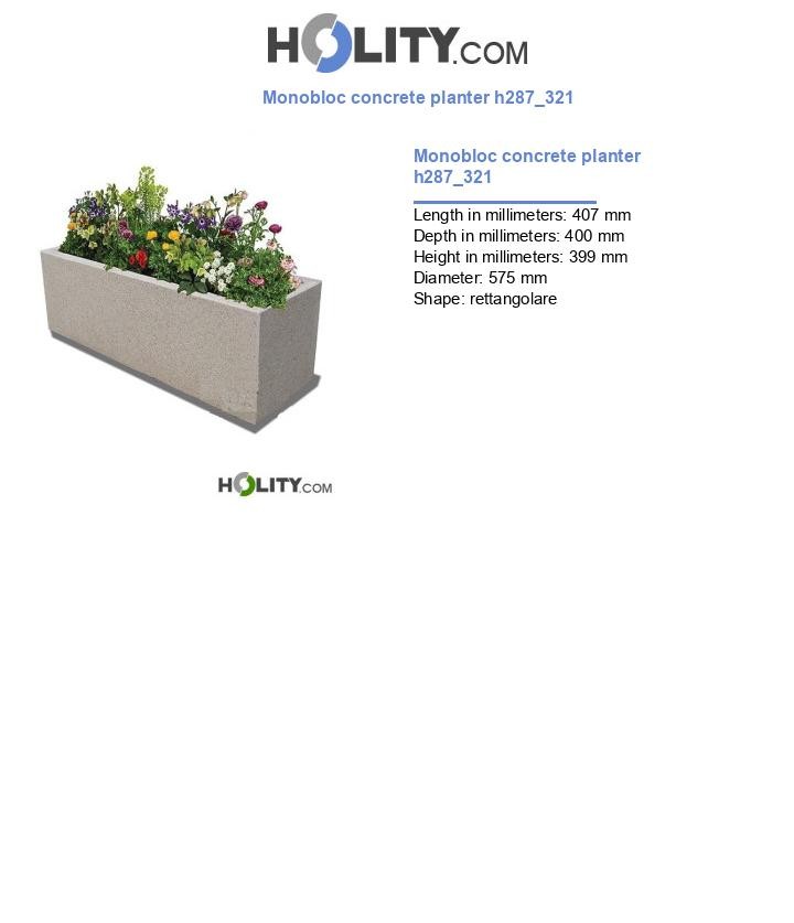 Monobloc concrete planter h287_321