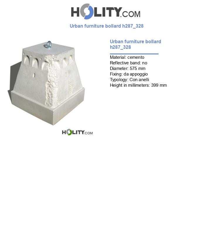 Urban furniture bollard h287_328