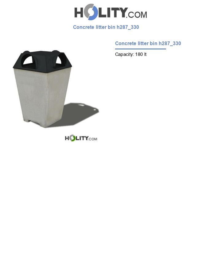 Concrete litter bin h287_330