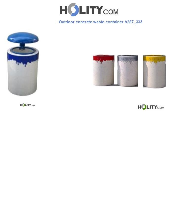 Outdoor concrete waste container h287_333
