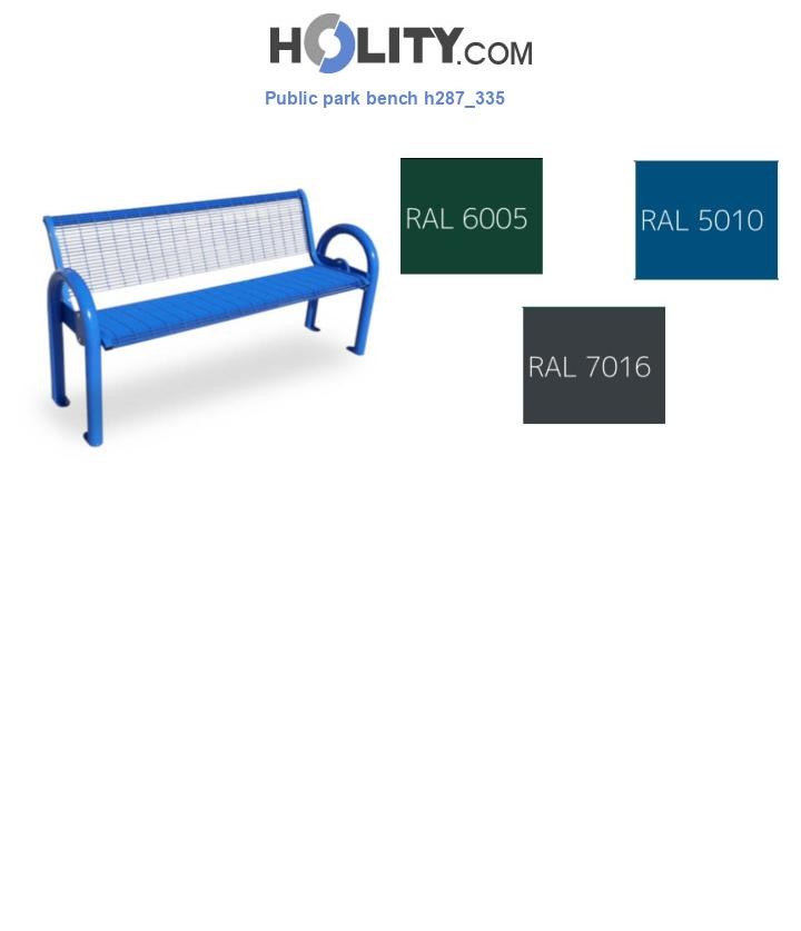 Public park bench h287_335
