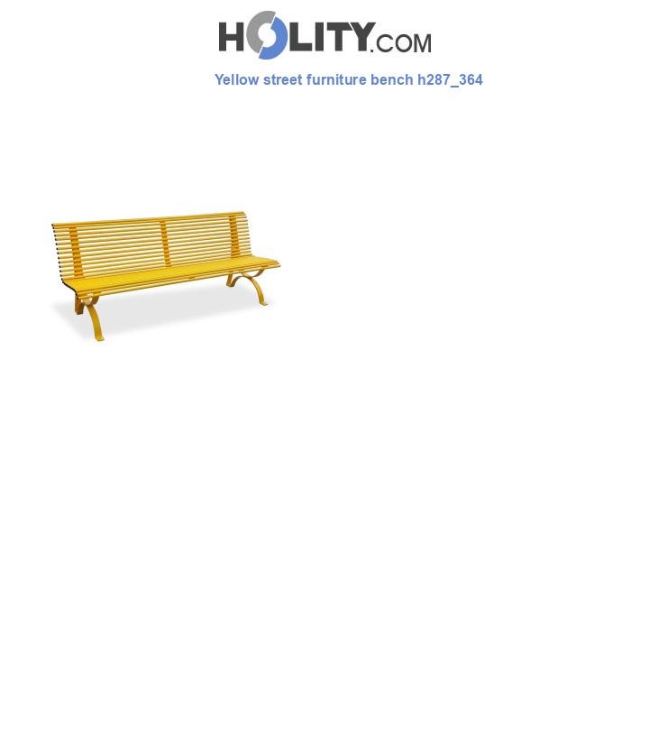 Yellow street furniture bench h287_364