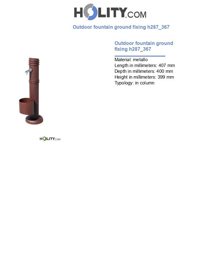 Outdoor fountain ground fixing h287_367