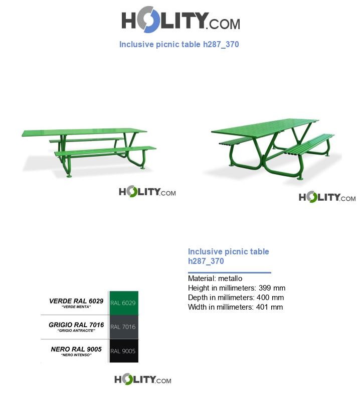 Inclusive picnic table h287_370