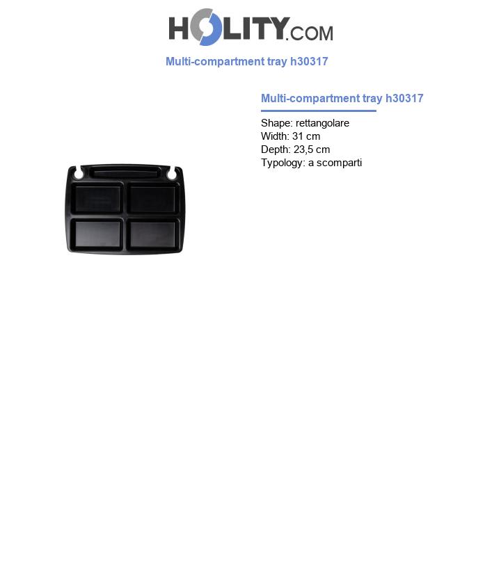 Multi-compartment tray h30317