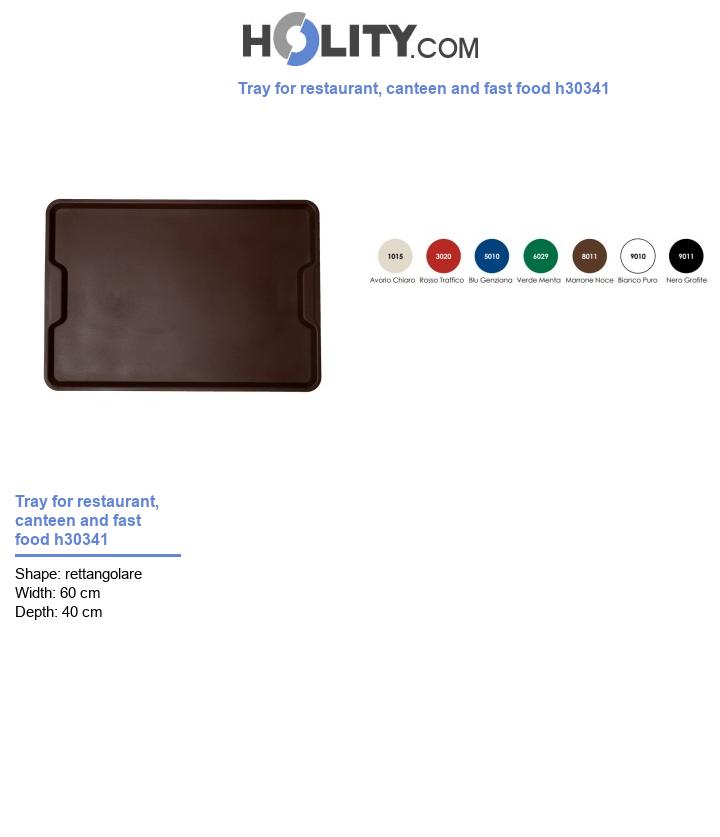 Tray for restaurant, canteen and fast food h30341