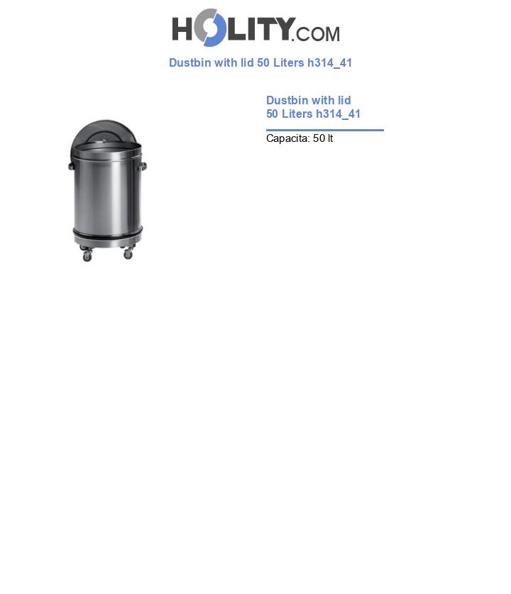 Dustbin with lid 50 Liters h314_41