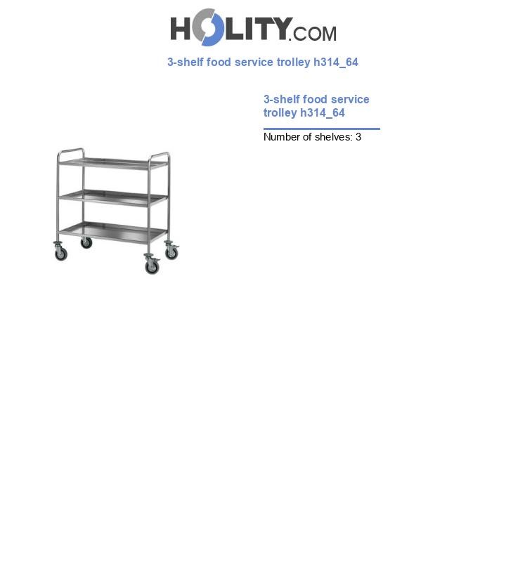 3-shelf food service trolley h314_64