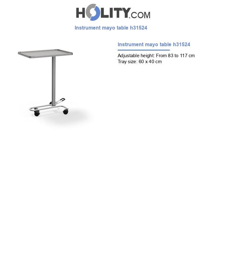 Instrument mayo table h31524
