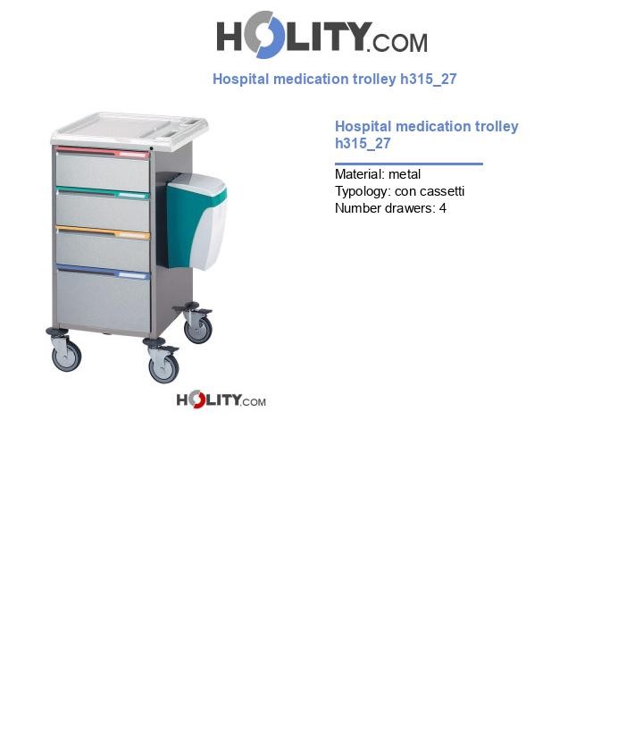 Hospital medication trolley h315_27