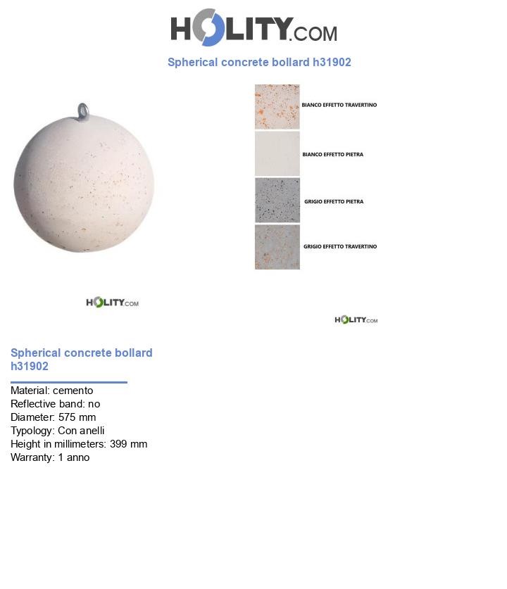 Spherical concrete bollard h31902