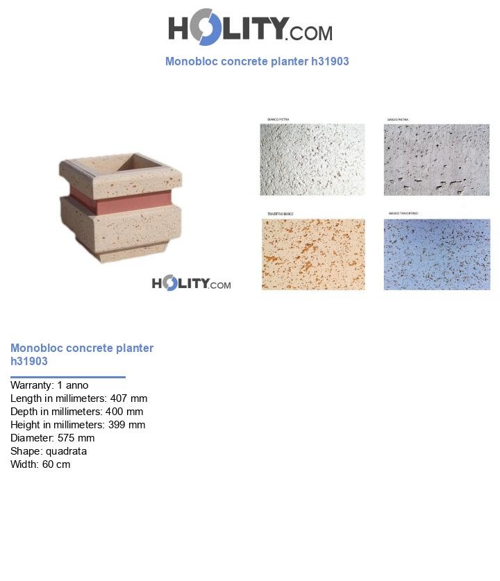 Monobloc concrete planter h31903