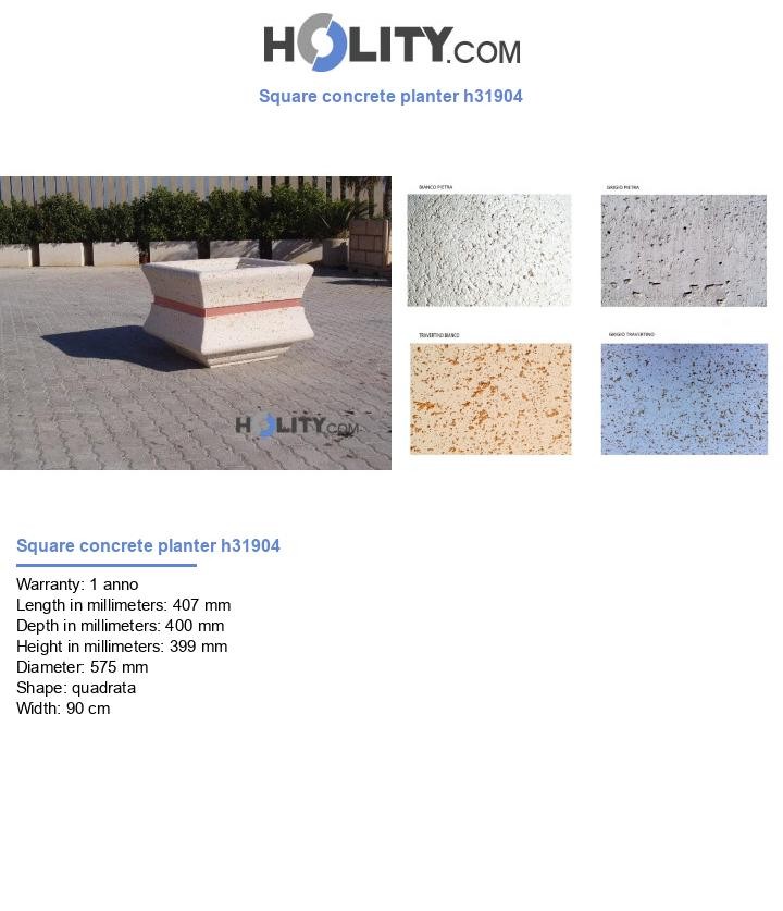 Square concrete planter h31904