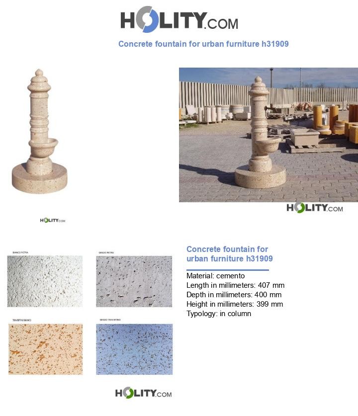 Concrete fountain for urban furniture h31909