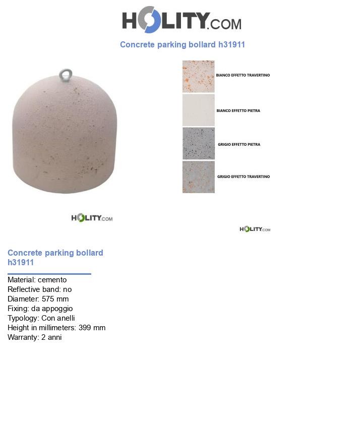 Concrete parking bollard h31911