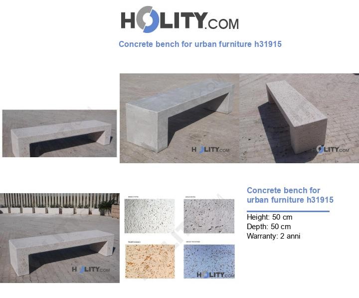 Concrete bench for urban furniture h31915