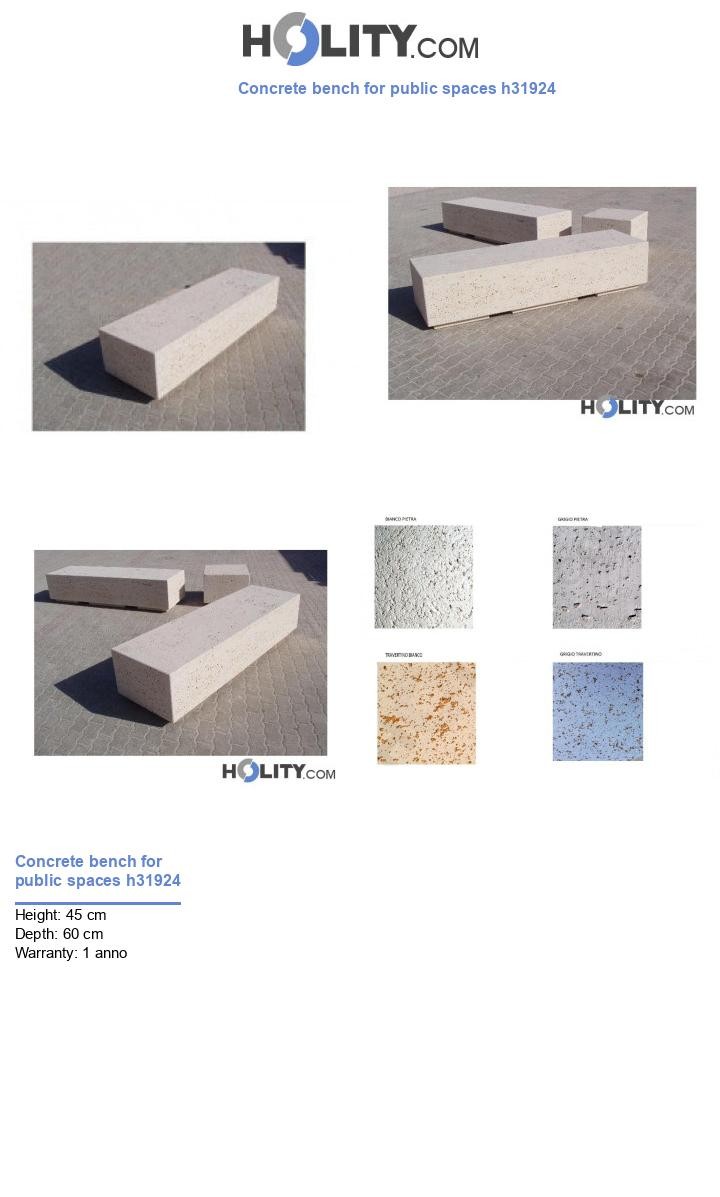 Concrete bench for public spaces h31924