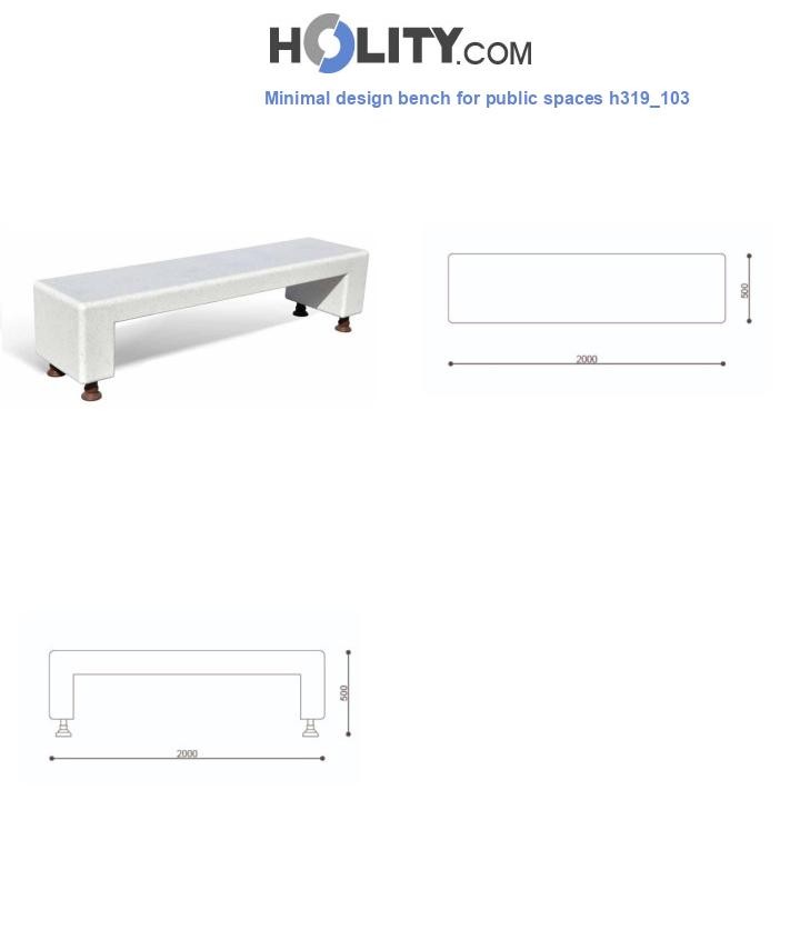 Minimal design bench for public spaces h319_103