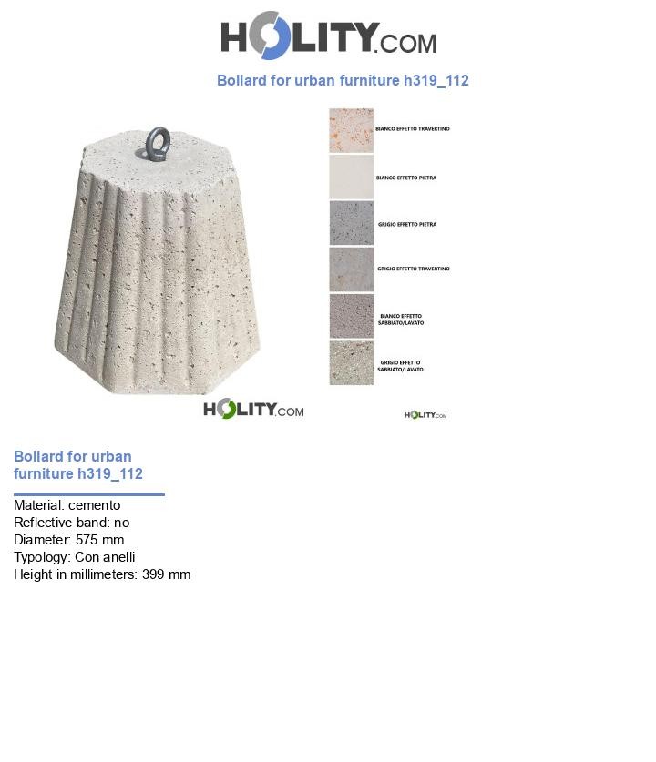 Bollard for urban furniture h319_112
