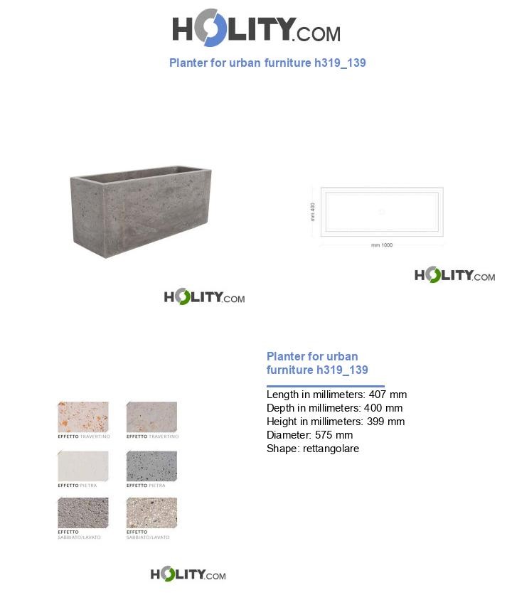 Planter for urban furniture h319_139
