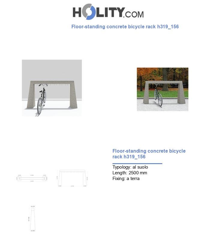 Floor-standing concrete bicycle rack h319_156