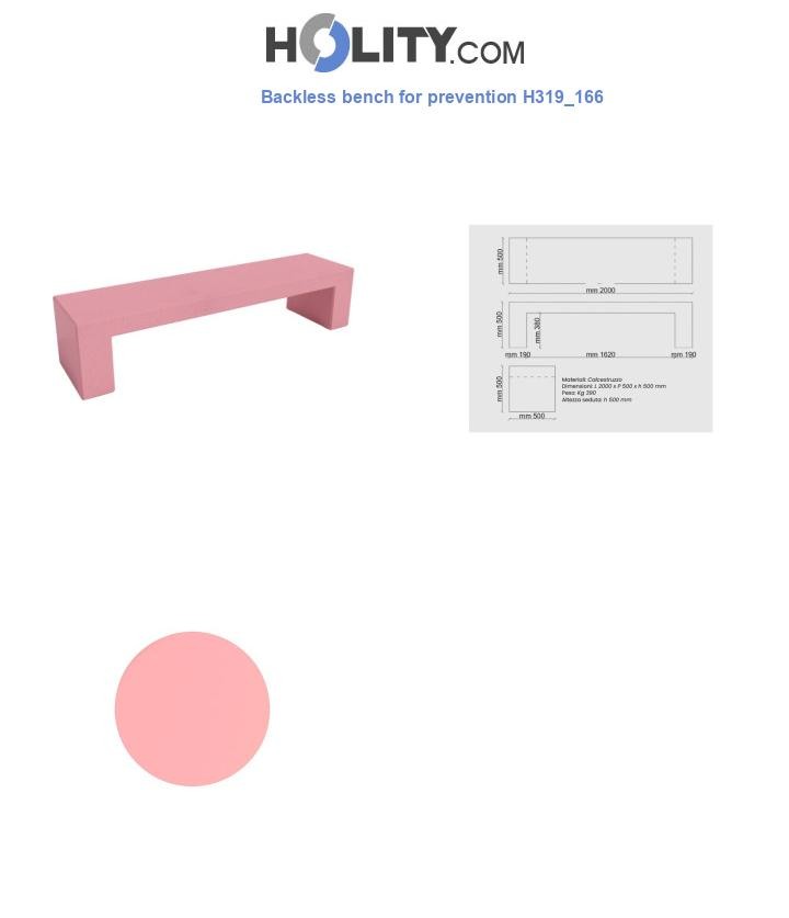 Backless bench for prevention H319_166