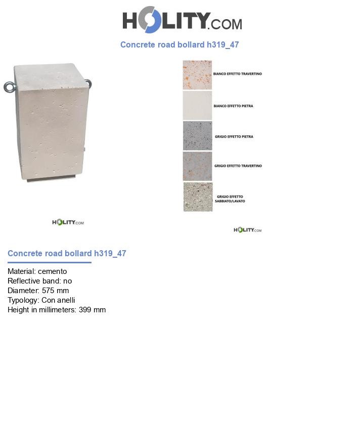 Concrete road bollard h319_47