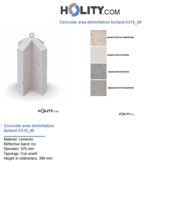 Concrete area delimitation bollard h319_49