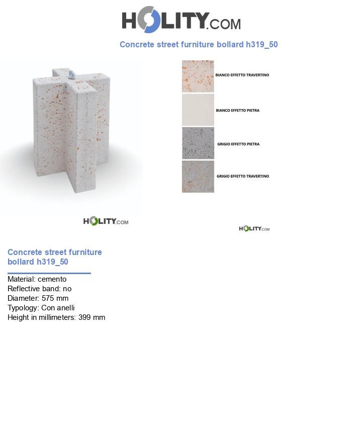 Concrete street furniture bollard h319_50