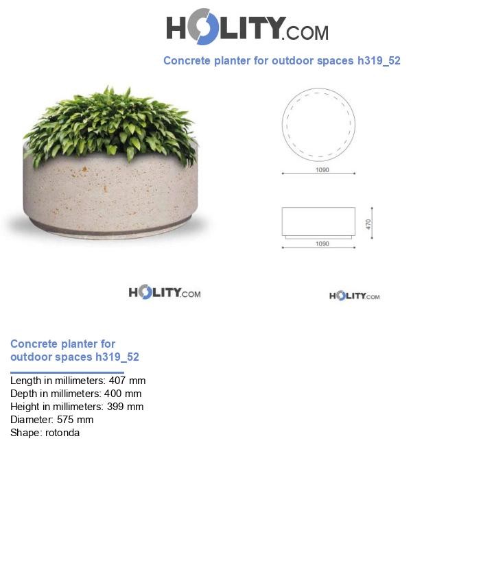 Concrete planter for outdoor spaces h319_52