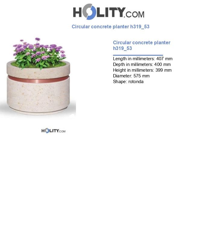 Circular concrete planter h319_53