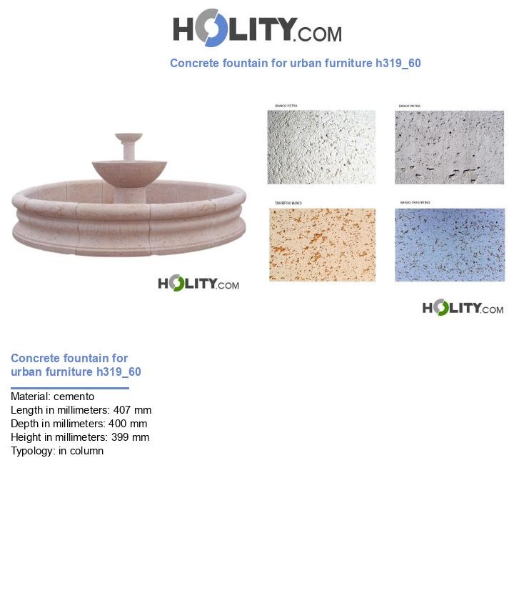 Concrete fountain for urban furniture h319_60