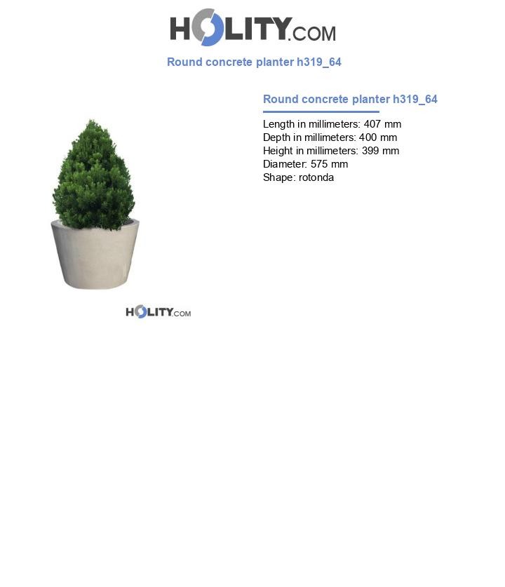 Round concrete planter h319_64
