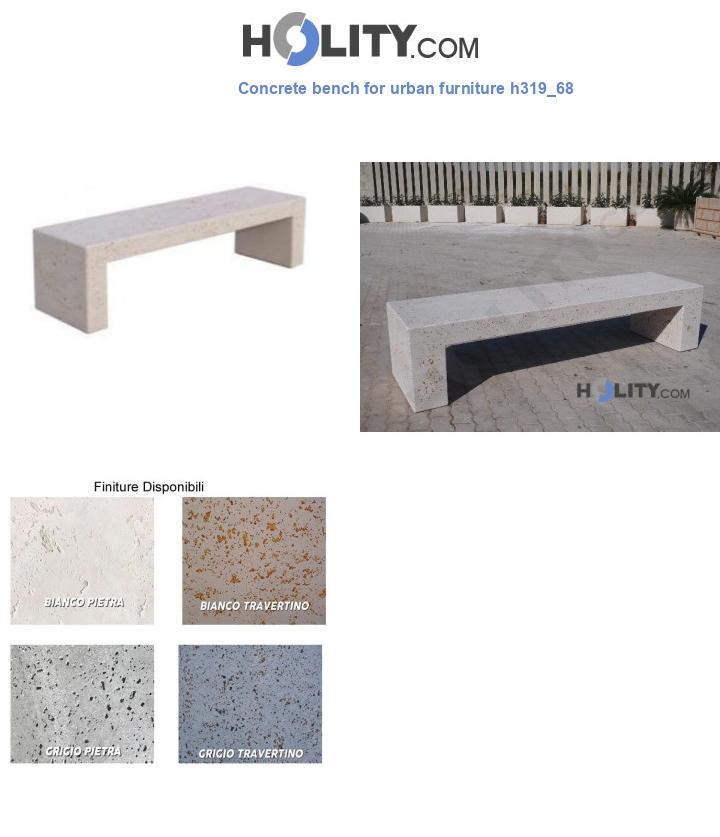 Concrete bench for urban furniture h319_68