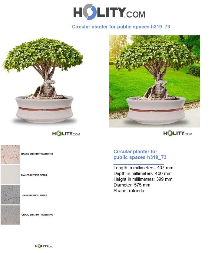 Circular planter for public spaces h319_73