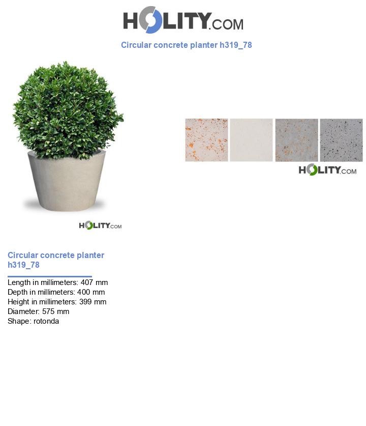 Circular concrete planter h319_78