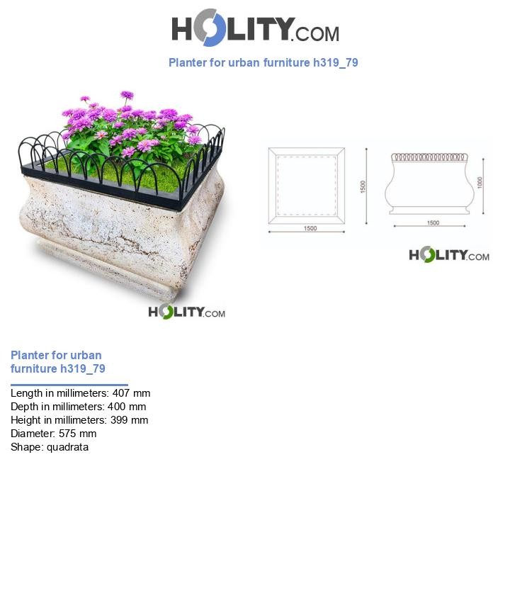 Planter for urban furniture h319_79