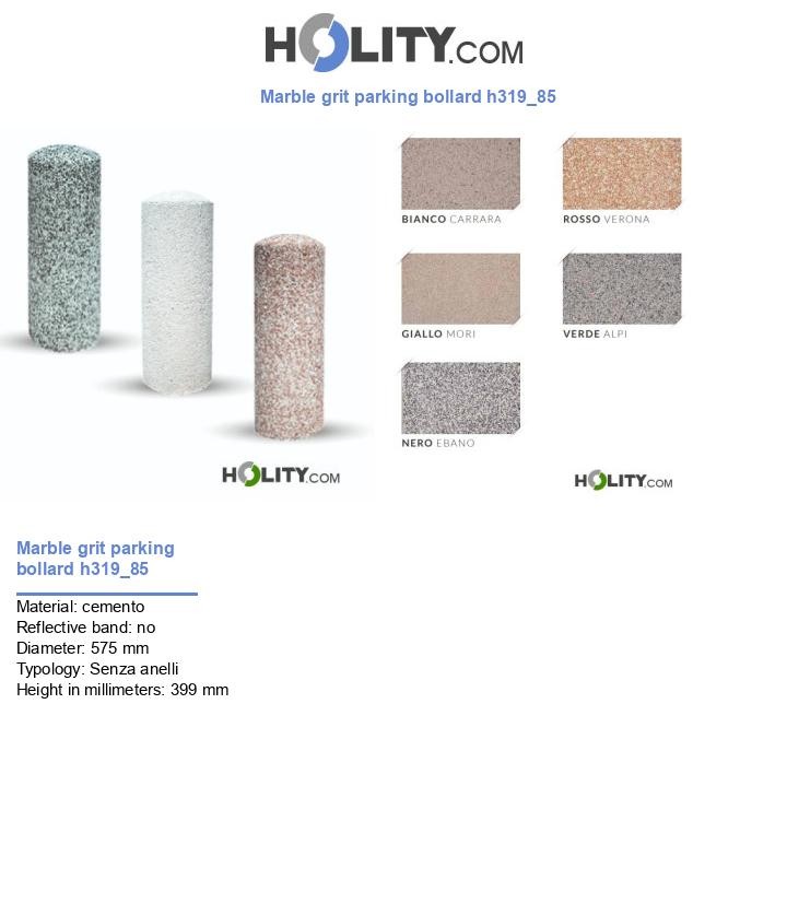 Marble grit parking bollard h319_85