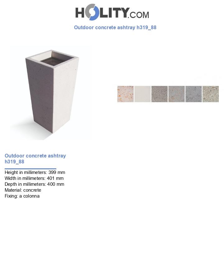 Outdoor concrete ashtray h319_88