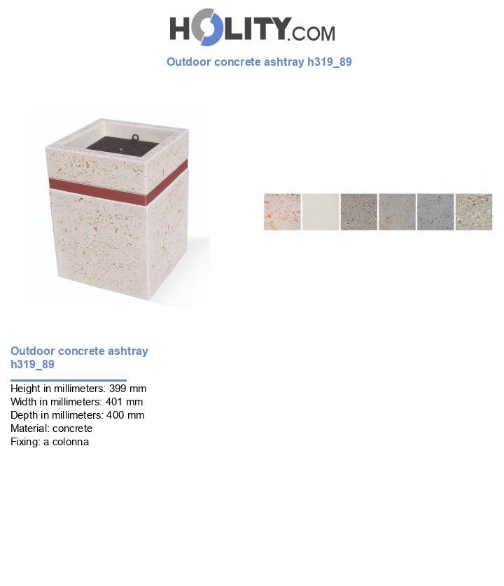 Outdoor concrete ashtray h319_89
