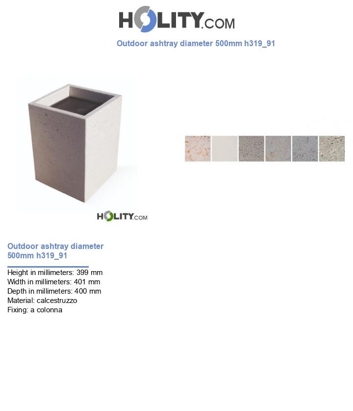 Outdoor ashtray diameter 500mm h319_91
