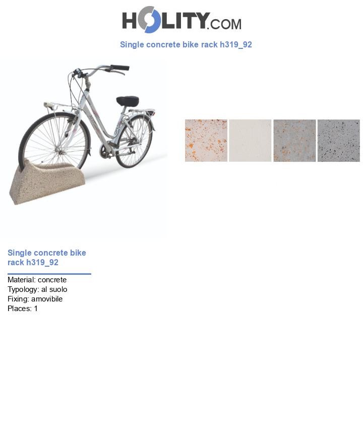 Single concrete bike rack h319_92